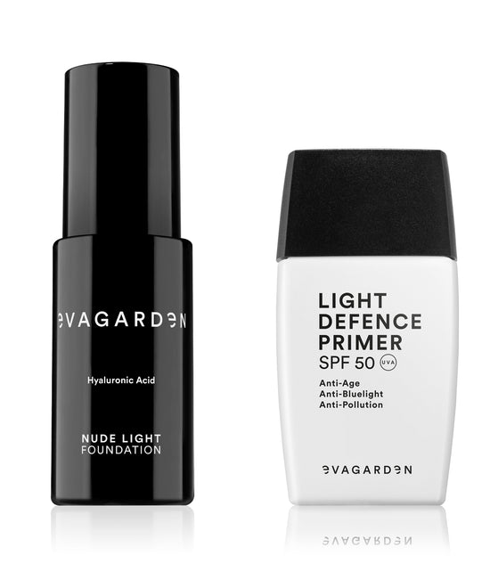 Fondotinta Nude Light + Primer Spf50 + Kit Regalo M