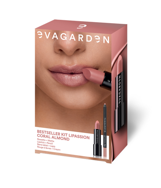 BESTSELLER KIT LIPASSION Coral Almond Lipstick Enjoy 625+pencil784