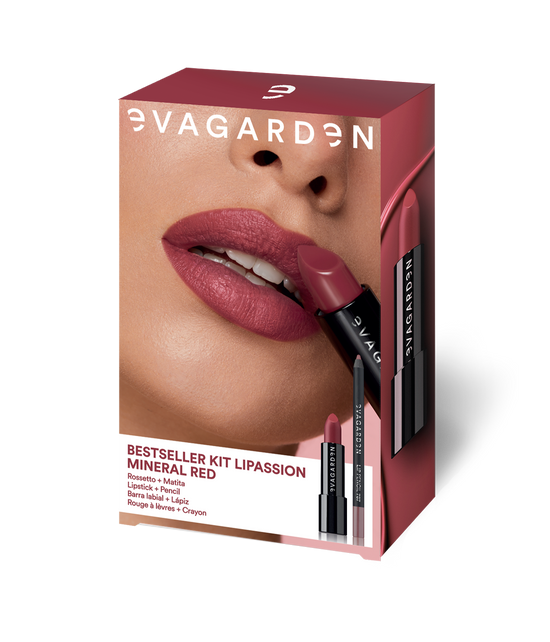 BESTSELLER KIT LIPASSION Mineral Red Classy lipstick 616 + pencil 787